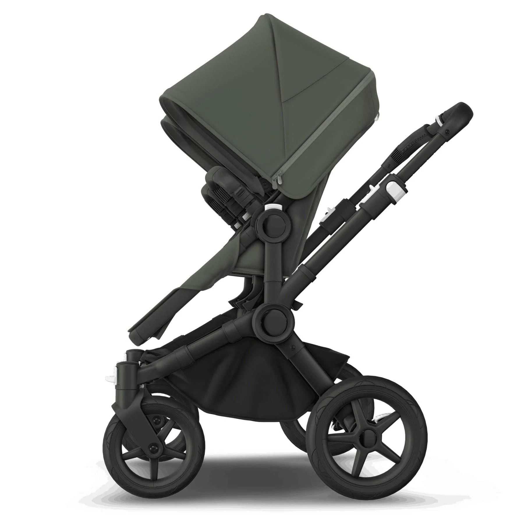 Bugaboo Donkey 5 Twin Complete Pushchair - Black/Forest Green - Image 10