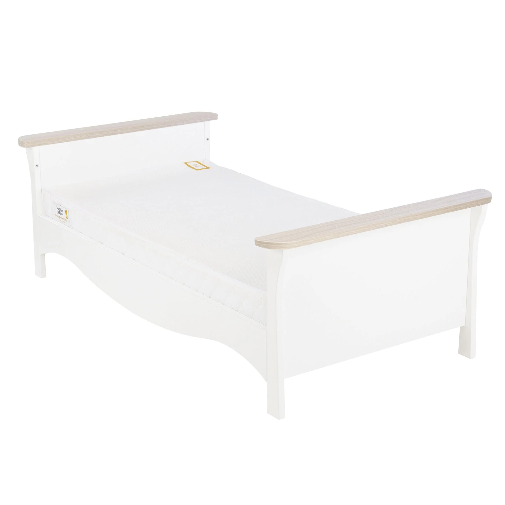 CuddleCo Clara Cot Bed - White/Ash - Image 3