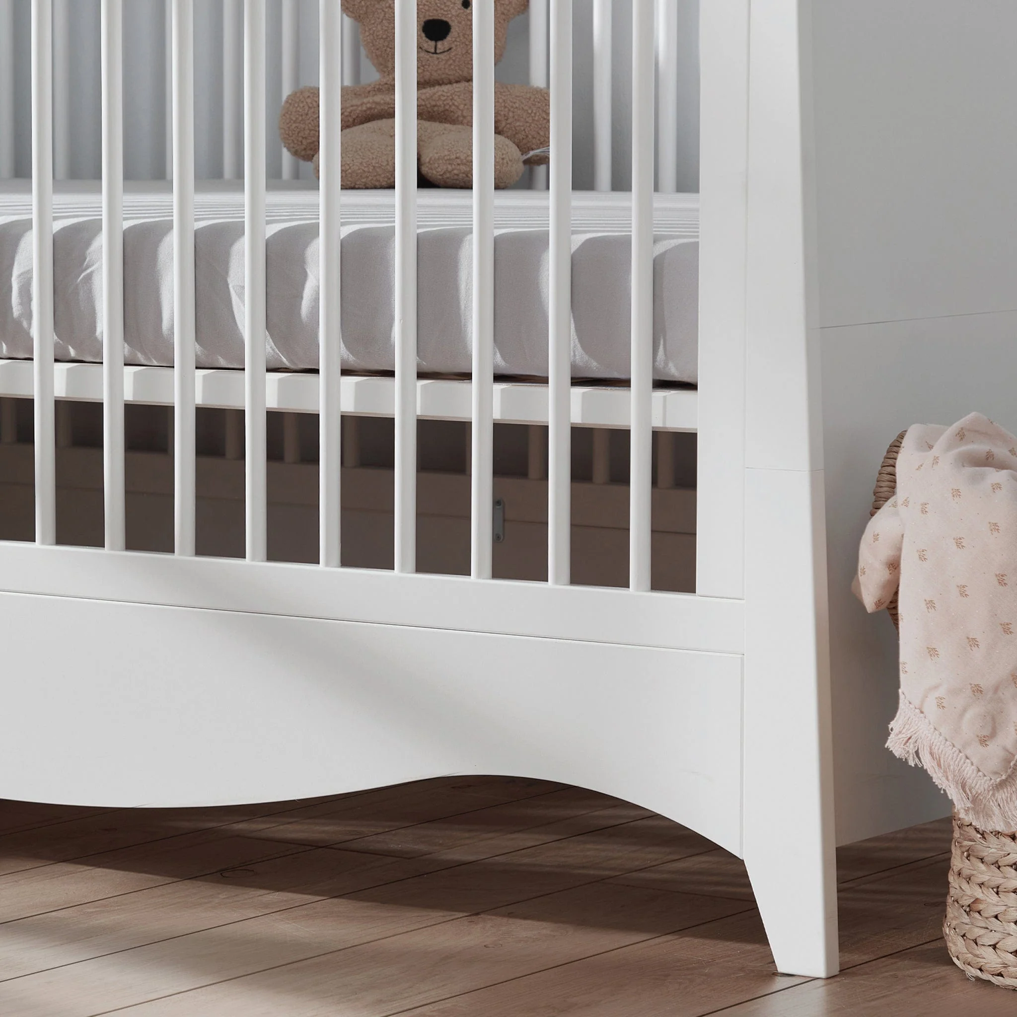 CuddleCo Clara Cot Bed - White/Ash - Image 5