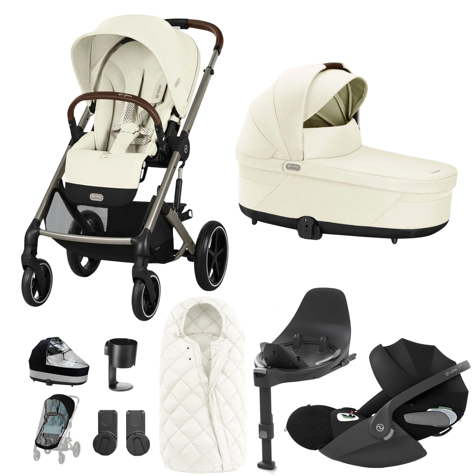 Cybex Balios S Lux Luxury Bundle - Taupe/Seashell Beige - Image 21
