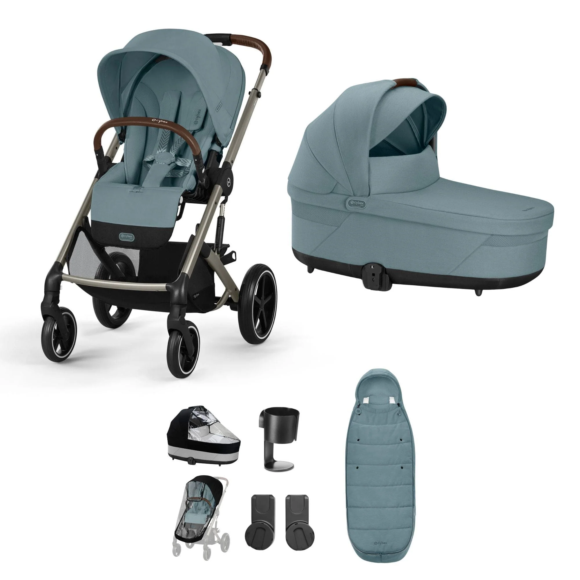 Cybex Balios S Lux Essential Bundle - Taupe/Stormy Blue - Image 19