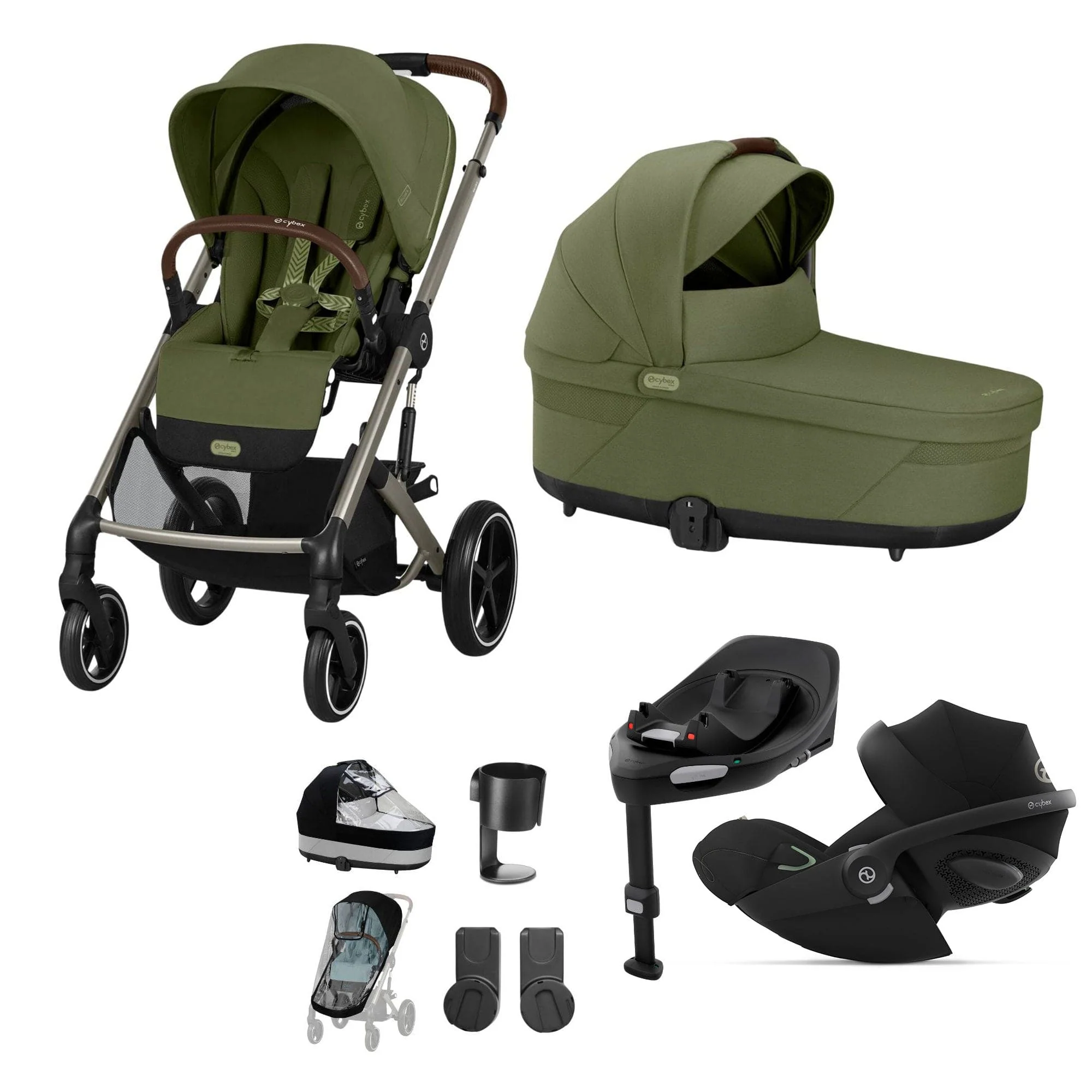 Cybex Balios S Lux Luxury Bundle - Taupe/Moss Green - Image 12