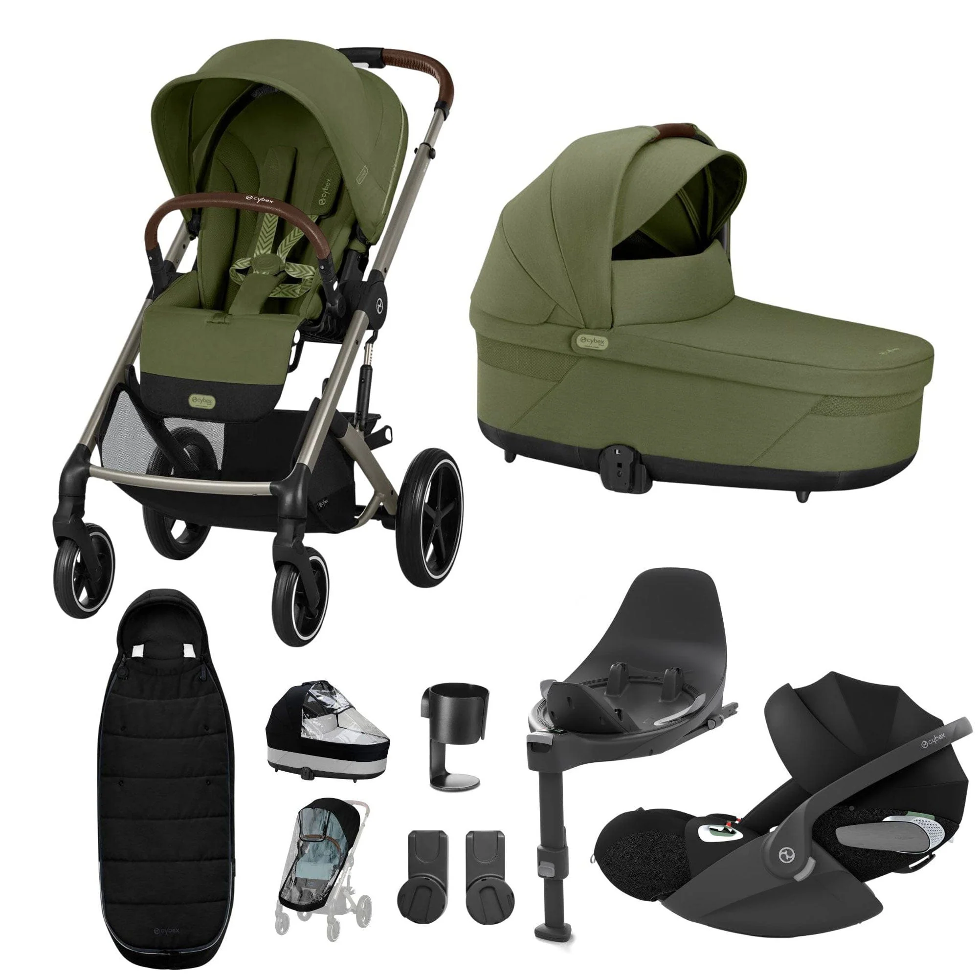 Cybex Balios S Lux Luxury Bundle - Taupe/Moss Green - Image 15