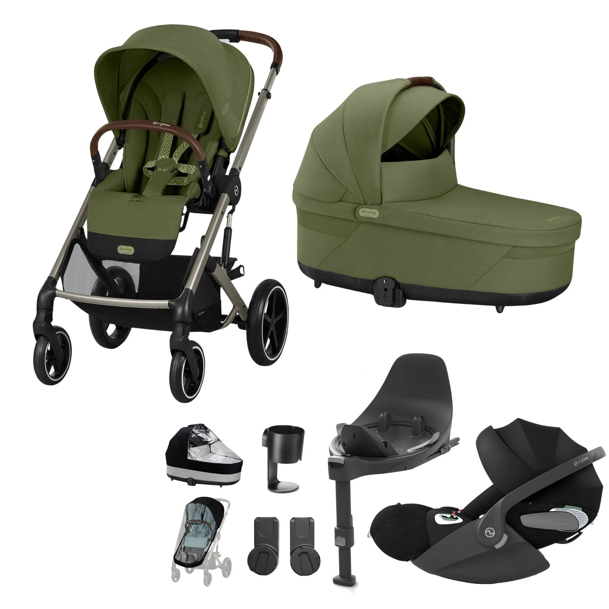 Cybex Balios S Lux Luxury Bundle - Taupe/Moss Green - Image 16