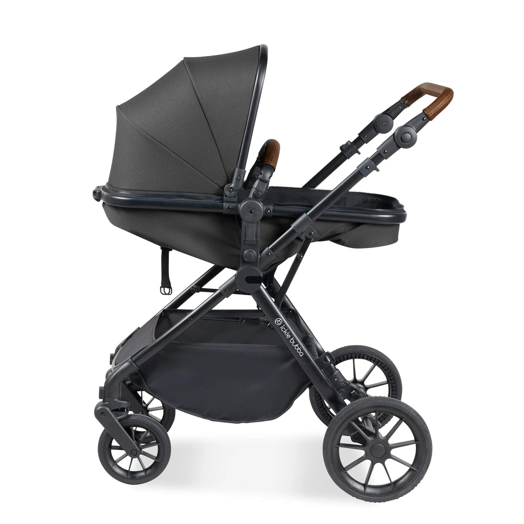 Ickle Bubba Cosmo 2 in 1 Plus Carrycot & Pushchair - Black/Graphite Grey - Image 11