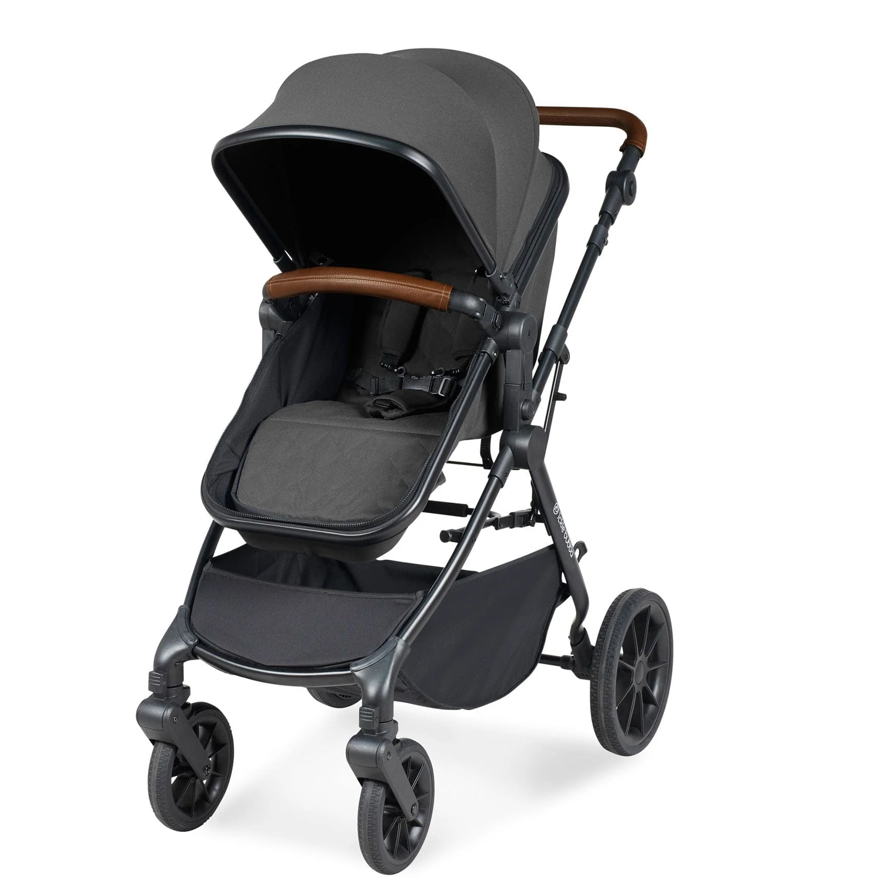 Ickle Bubba Cosmo 2 in 1 Plus Carrycot & Pushchair - Black/Graphite Grey - Image 3