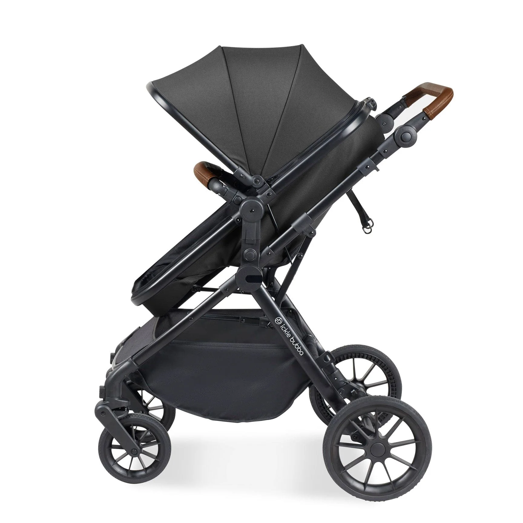 Ickle Bubba Cosmo 2 in 1 Plus Carrycot & Pushchair - Black/Graphite Grey - Image 6