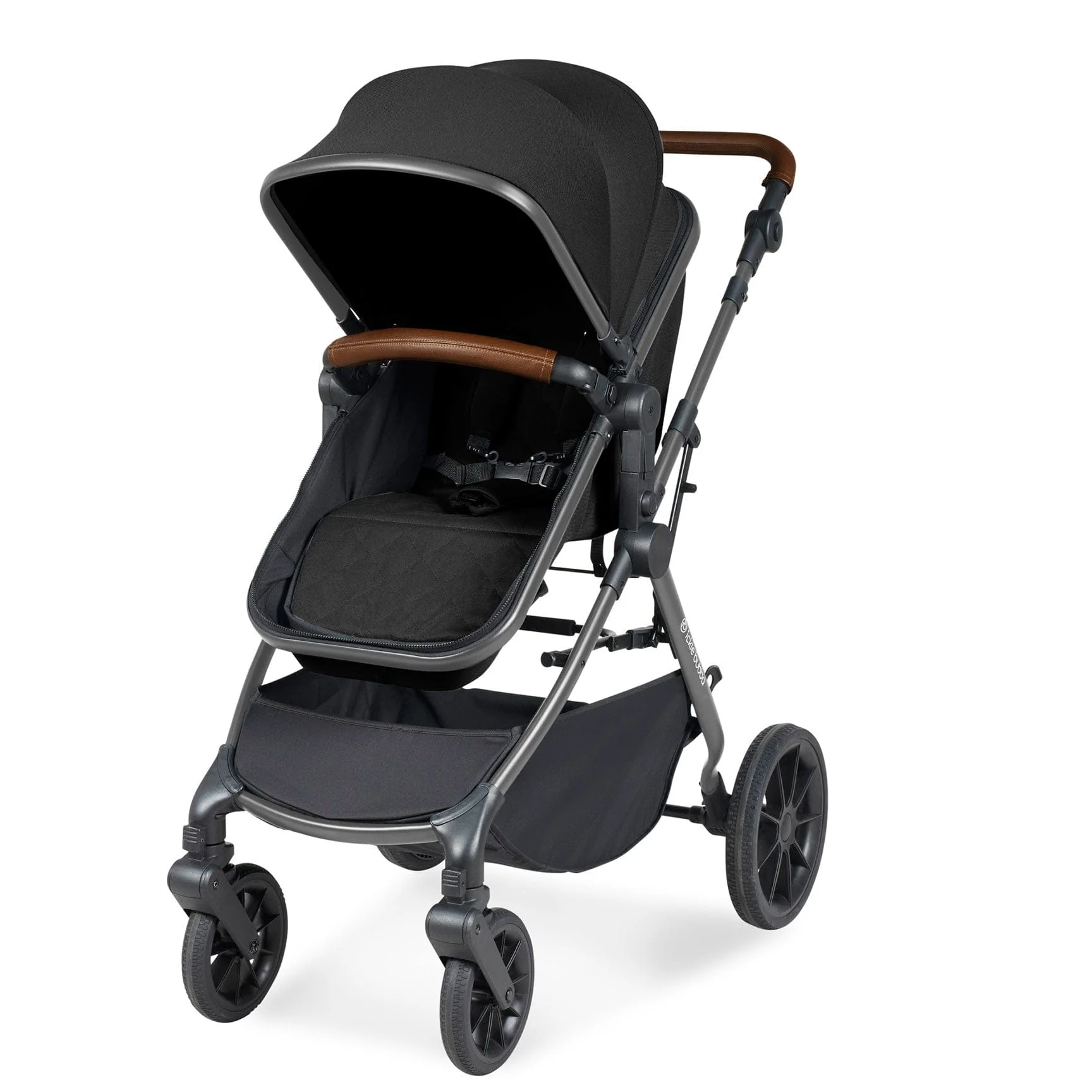 Ickle Bubba Cosmo 2 in 1 Plus Carrycot & Pushchair - Gun metal/Black - Image 4