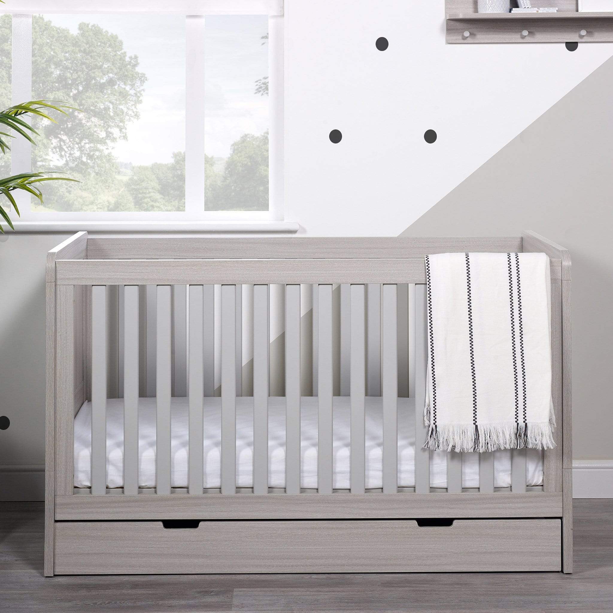 Ickle Bubba Pembrey Cotbed & Under Drawer Ash Grey - Image 3