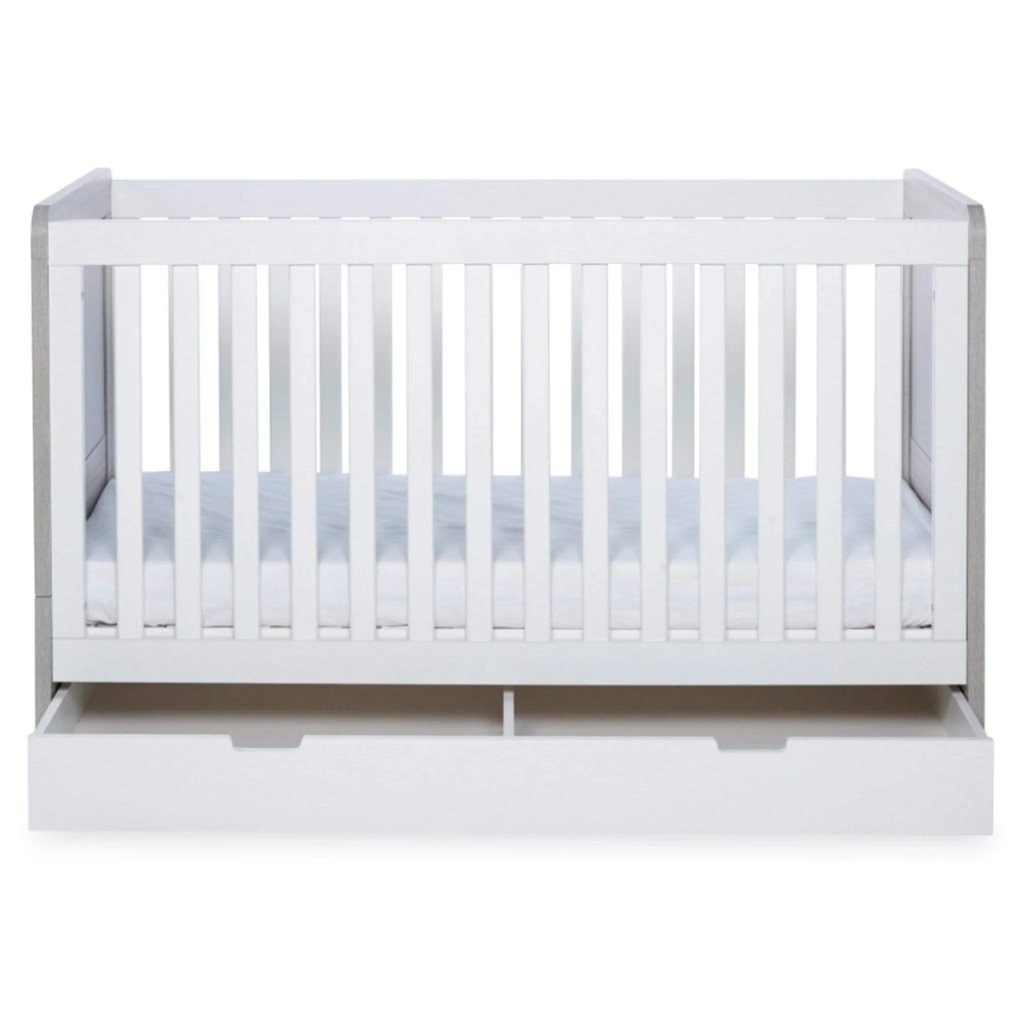 Ickle Bubba Pembrey Cotbed & Under Drawer Ash Grey & White - Image 7