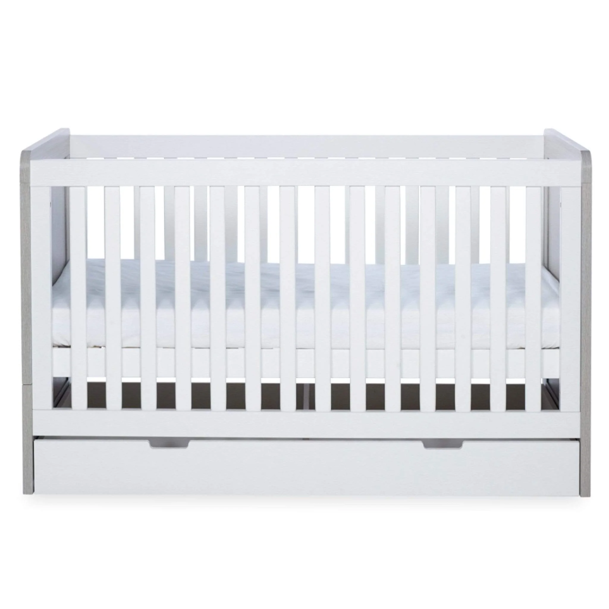Ickle Bubba Pembrey Cotbed & Under Drawer Ash Grey & White - Image 8