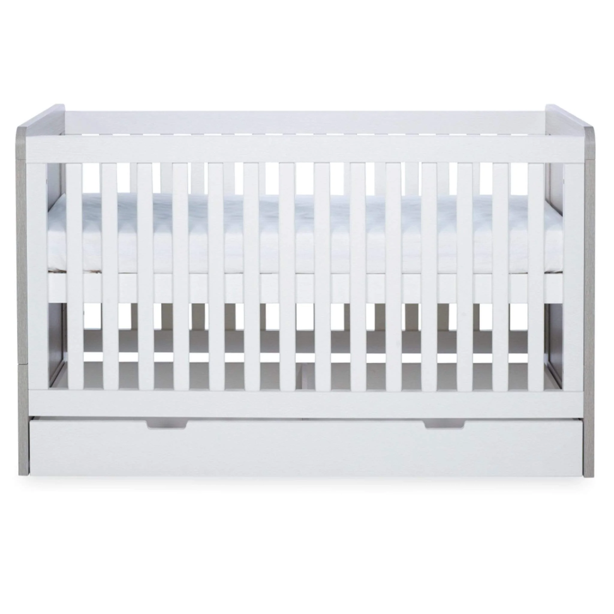 Ickle Bubba Pembrey Cotbed & Under Drawer Ash Grey & White - Image 9