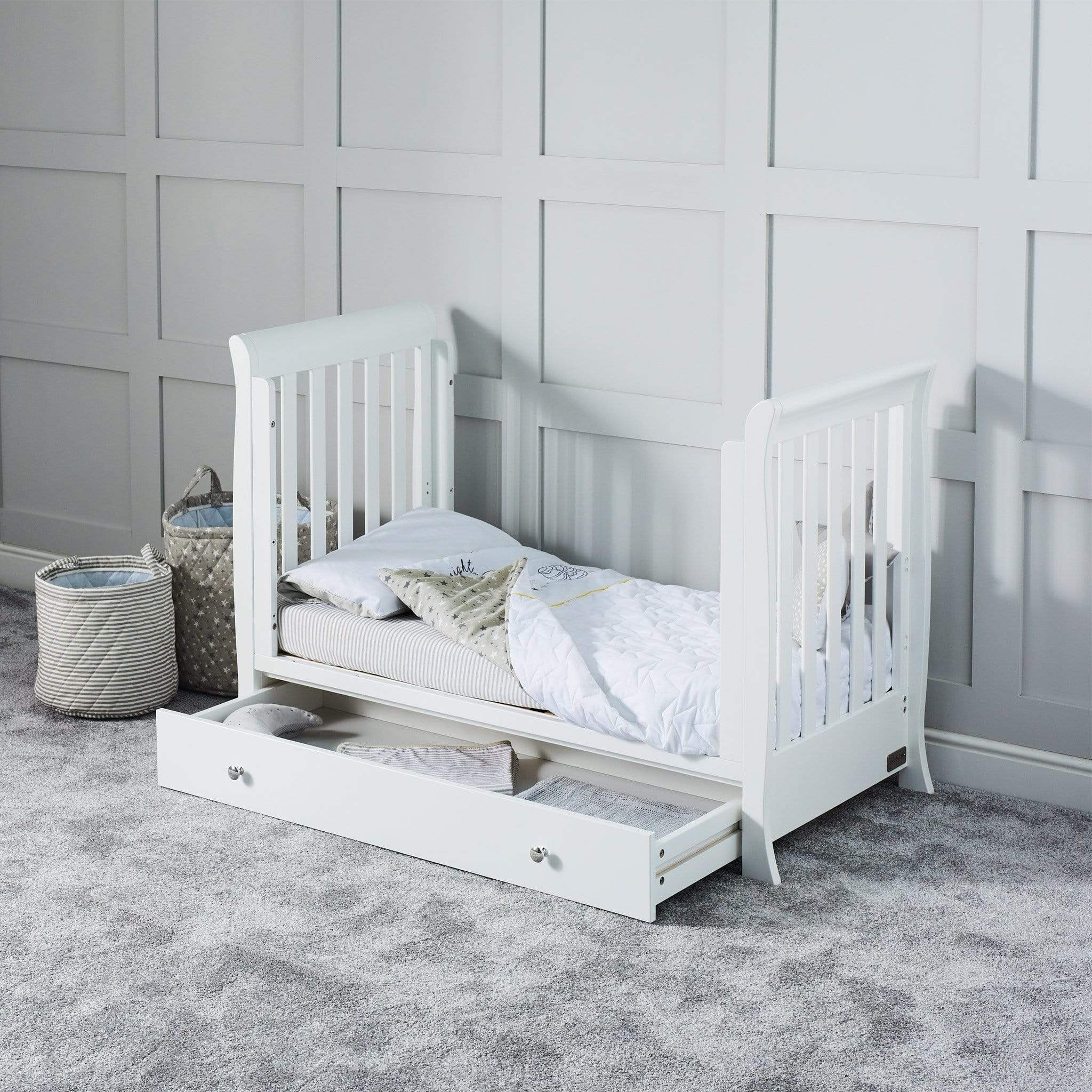 Ickle Bubba Snowdon 4 in 1 Mini Cot Bed - White - Image 5