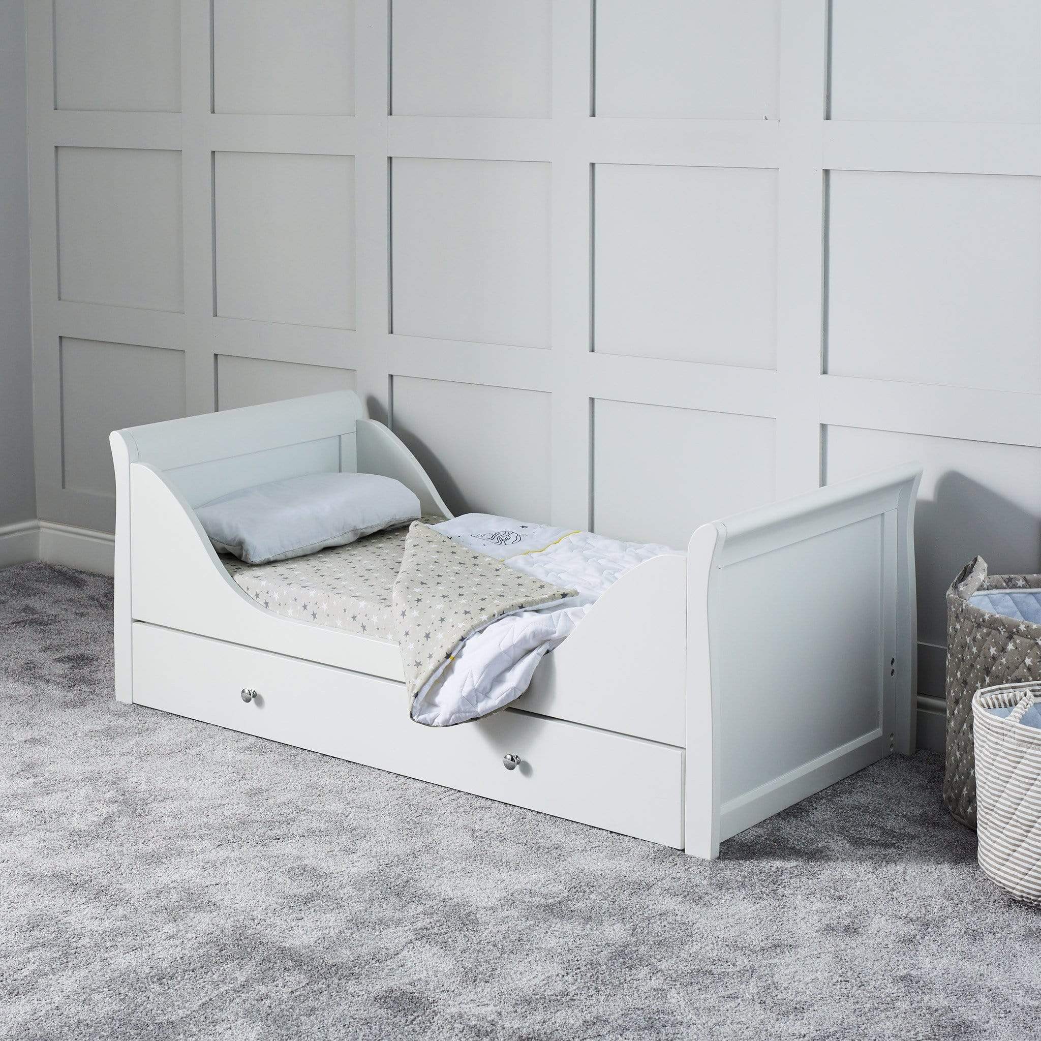 Ickle Bubba Snowdon Classic Cot Bed - White - Image 4