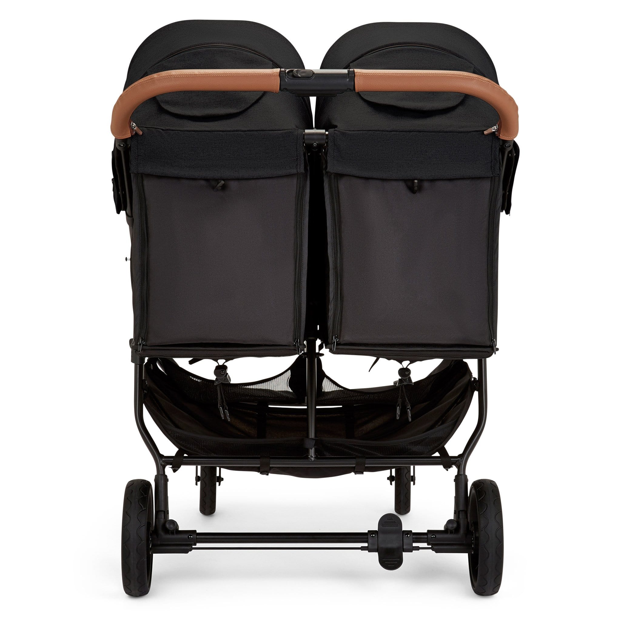 Ickle Bubba Venus Double Stroller - Black/Black/Tan - Image 6