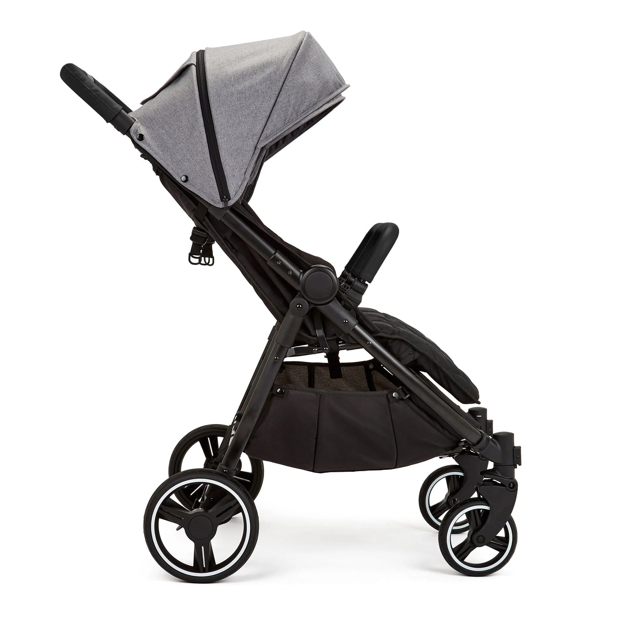Ickle Bubba Venus Double Stroller - Black/Space Grey/Black - Image 3