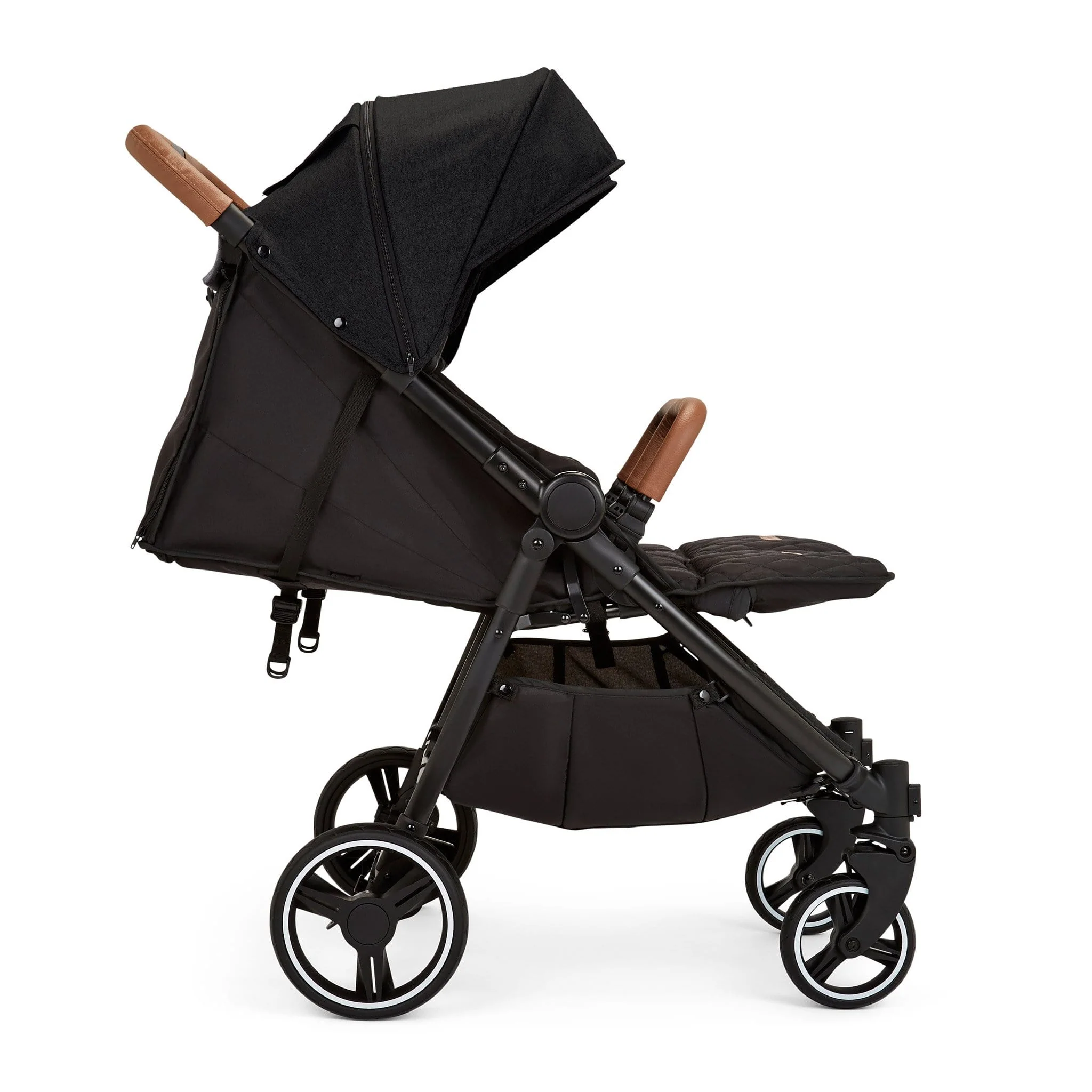 Ickle Bubba Venus Max Double Stroller - Black/Black/Tan - Image 10