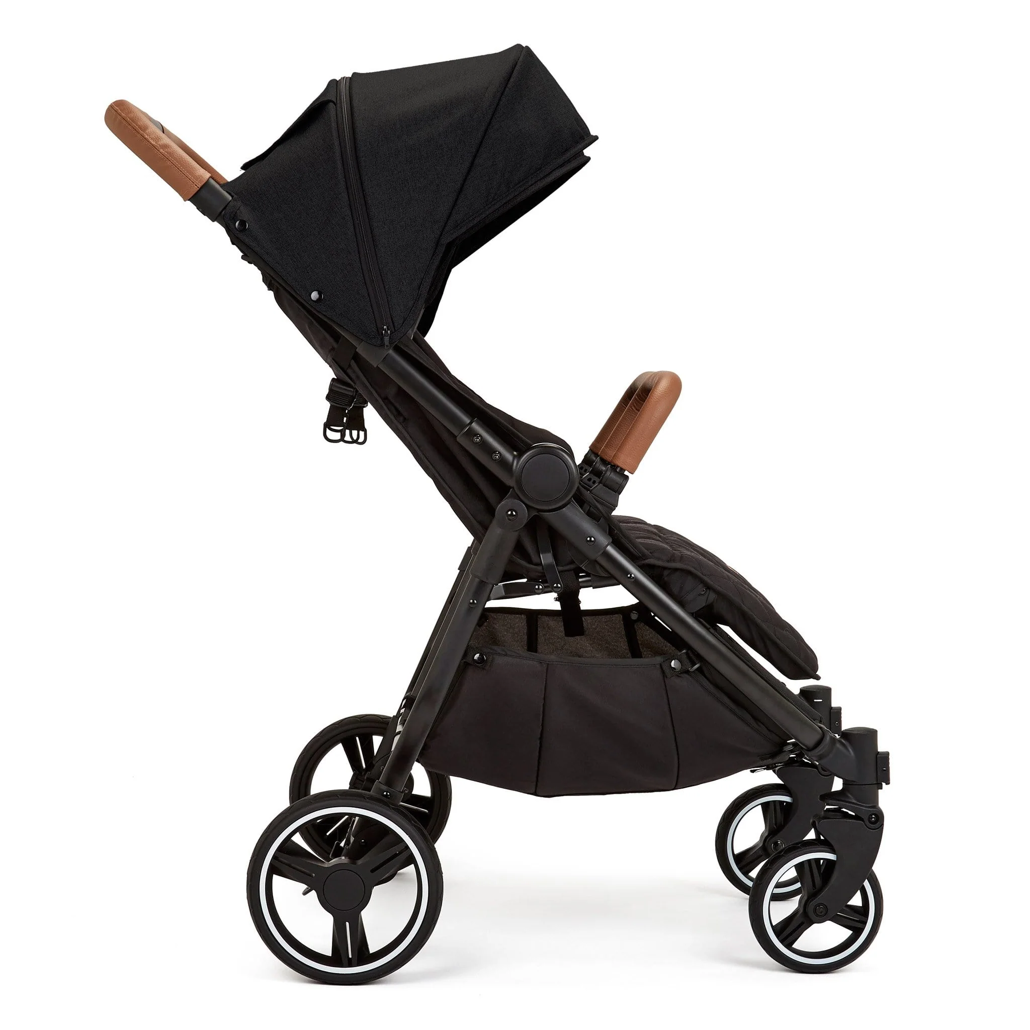 Ickle Bubba Venus Max Double Stroller - Black/Black/Tan - Image 11