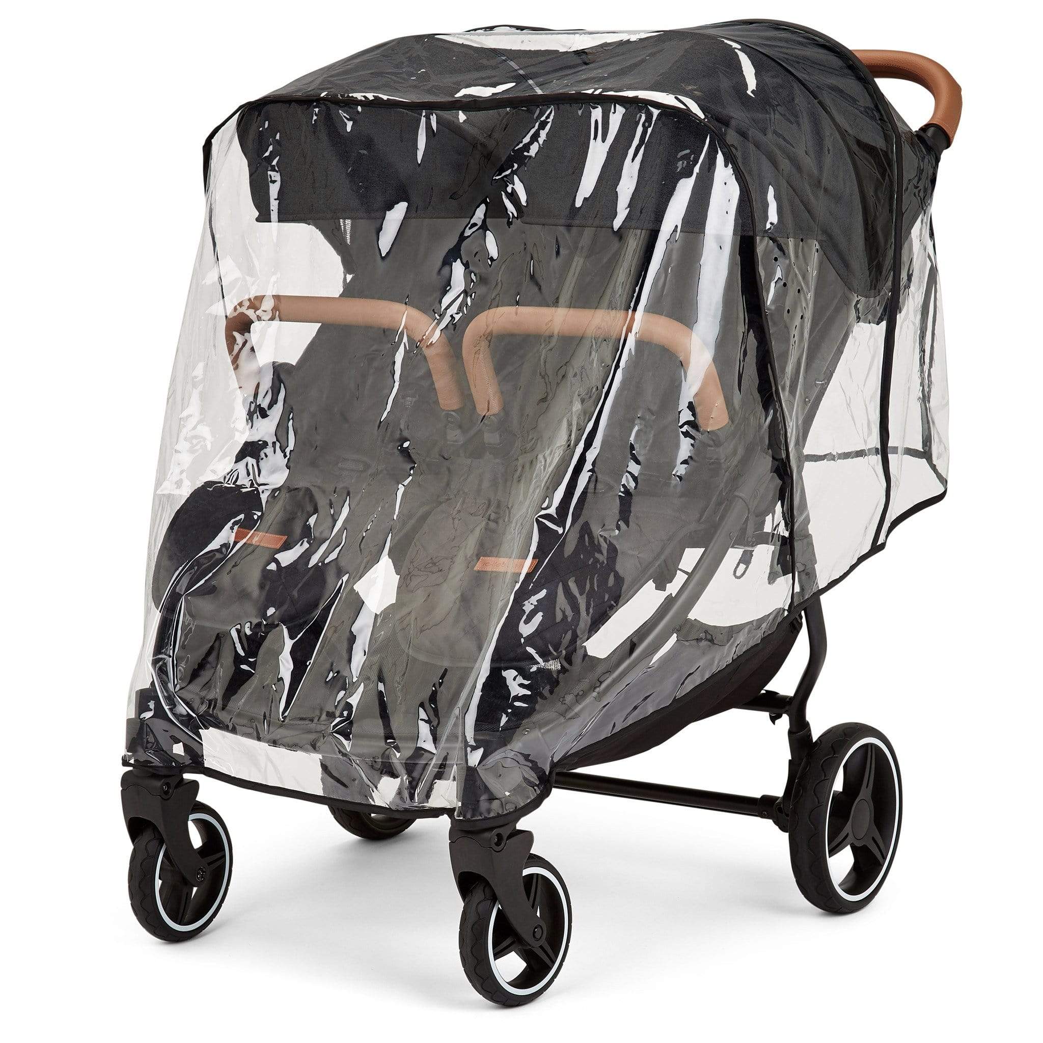Ickle Bubba Venus Max Double Stroller - Black/Black/Tan - Image 8