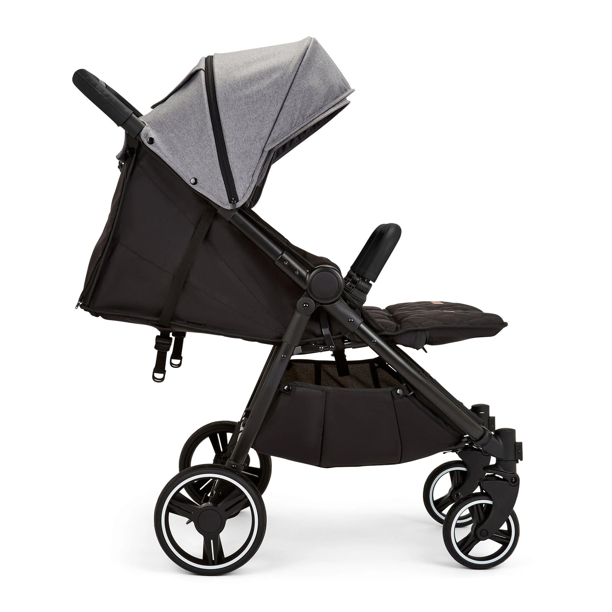 Ickle Bubba Venus Max Double Stroller - Black/Space Grey/Black - Image 7
