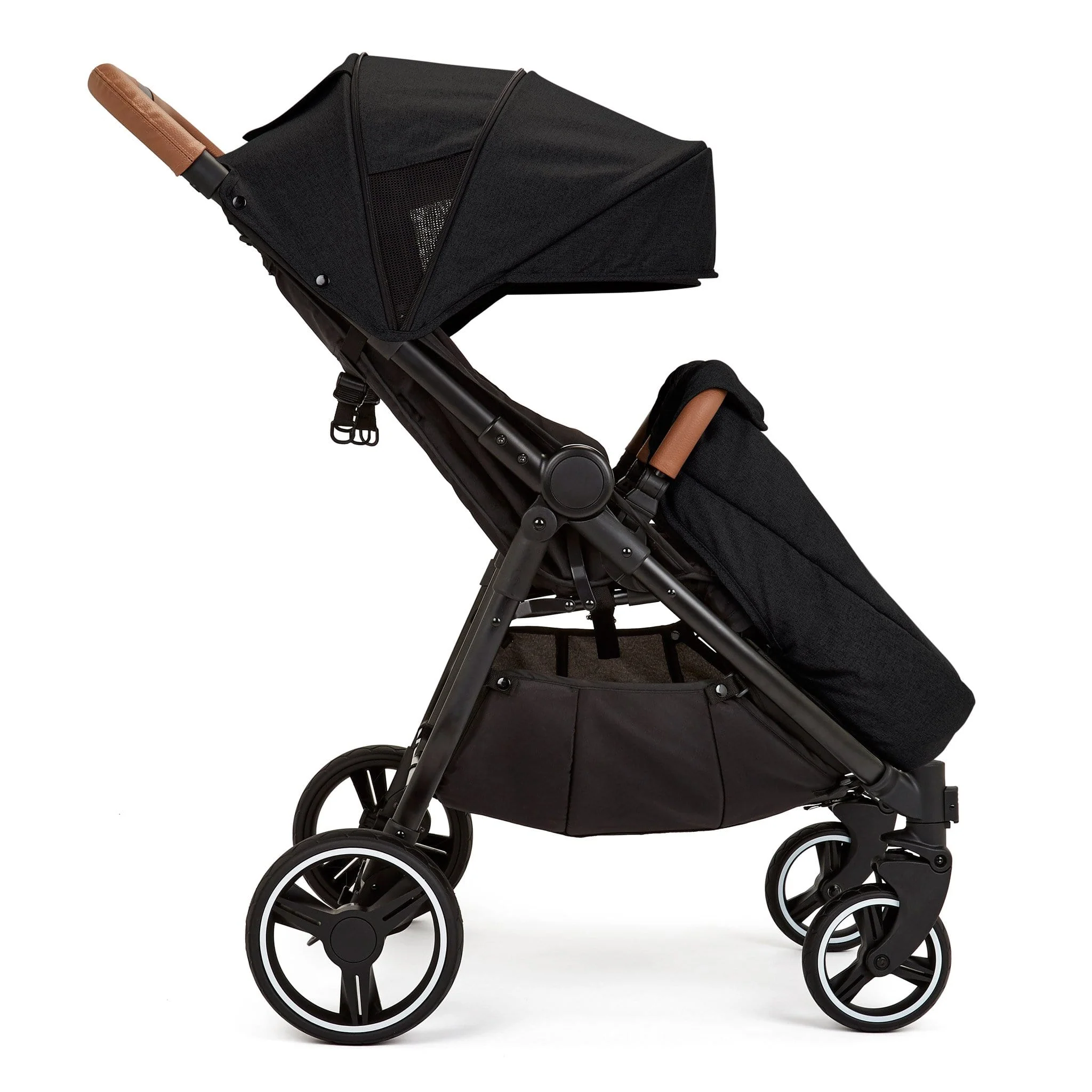 Ickle Bubba Venus Prime Double Stroller - Black/Black/Tan - Image 13