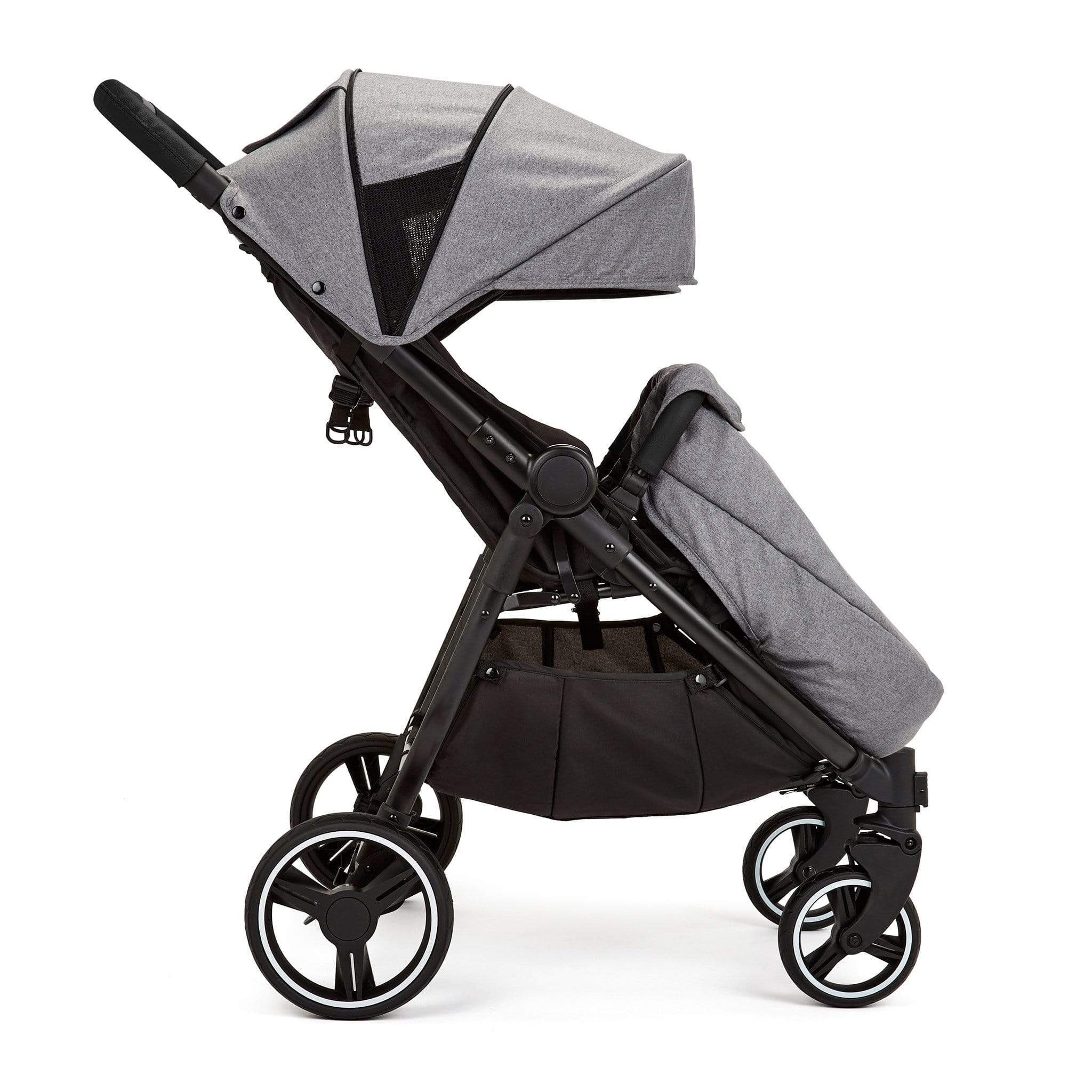 Ickle Bubba Venus Prime Double Stroller - Black/Space Grey/Black - Image 8