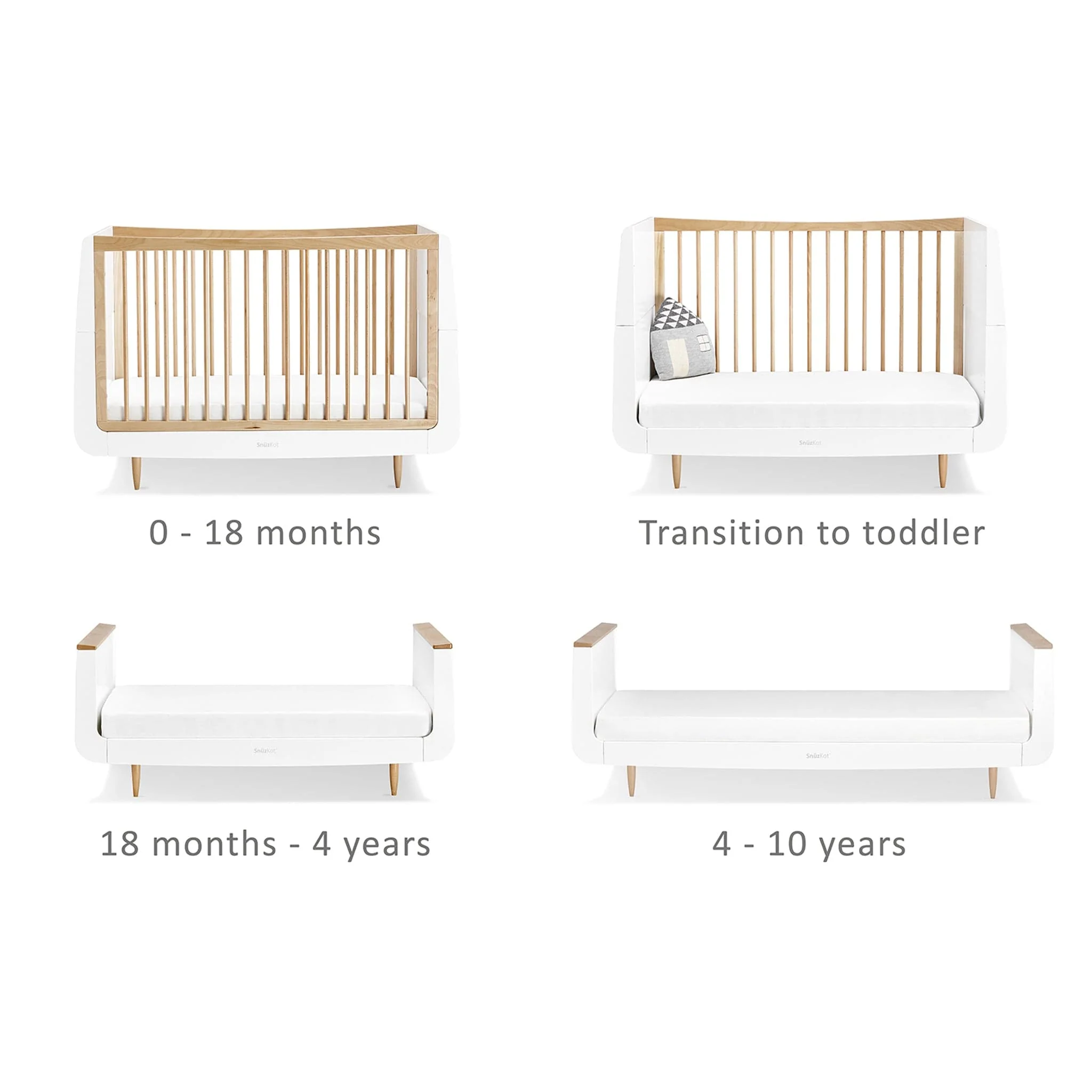 SnüzKot Skandi 2 Piece Nursery Furniture Set - Natural - Image 3