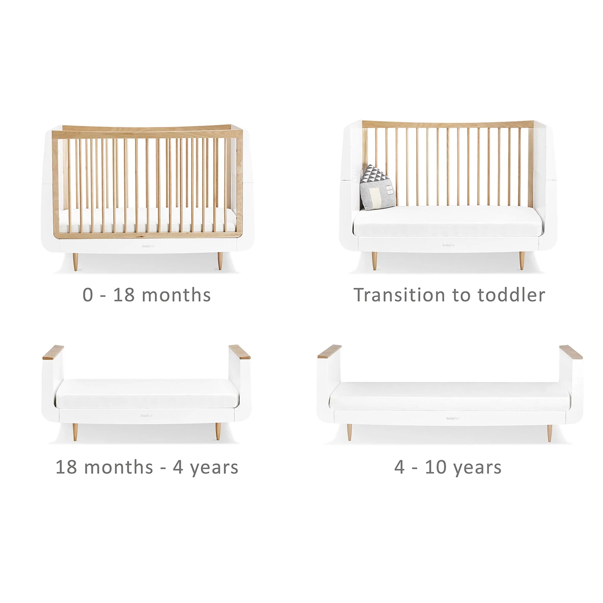 SnüzKot Skandi 3 Piece Nursery Furniture Set - Natural - Image 4