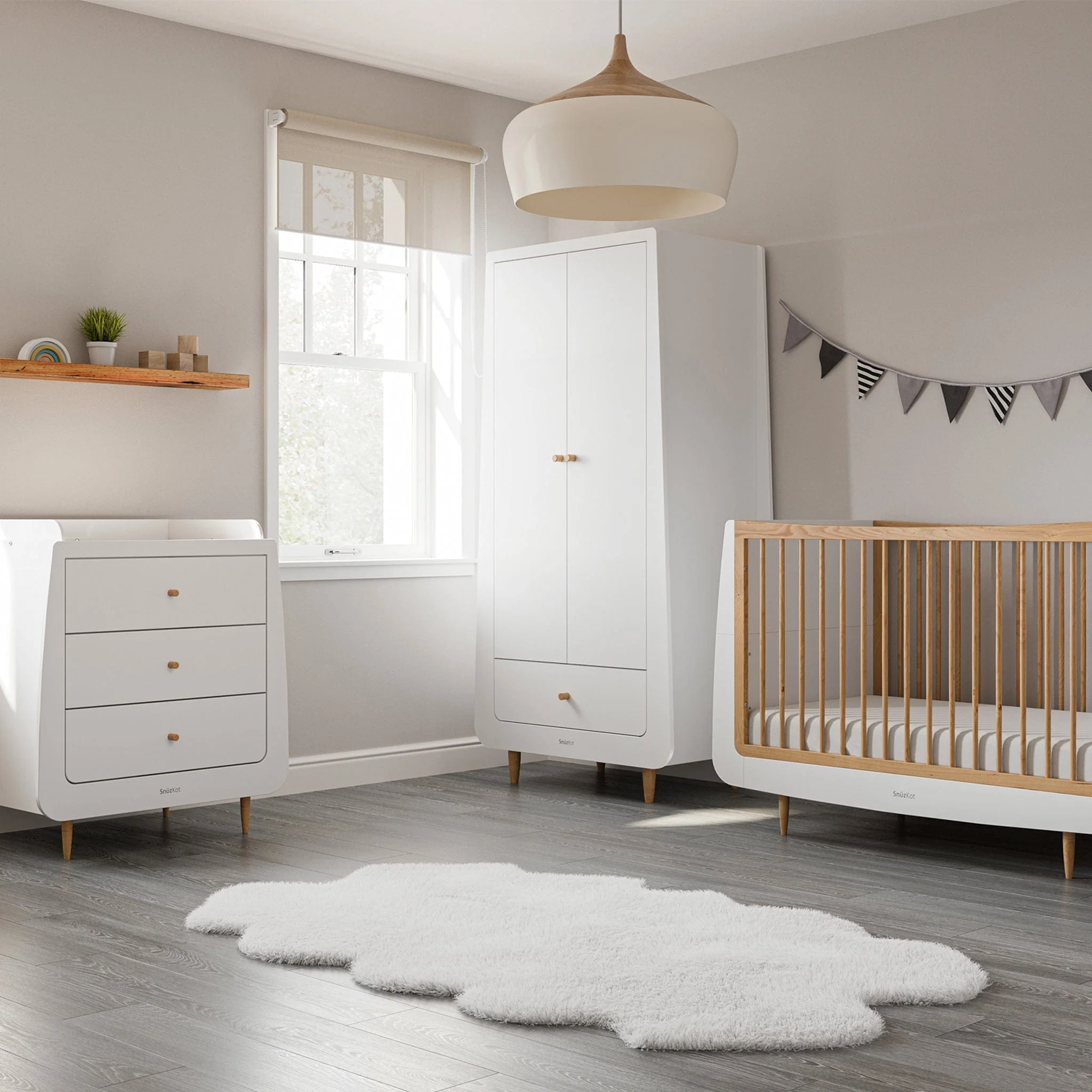 SnüzKot Skandi 3 Piece Nursery Furniture Set - Natural - Image 9