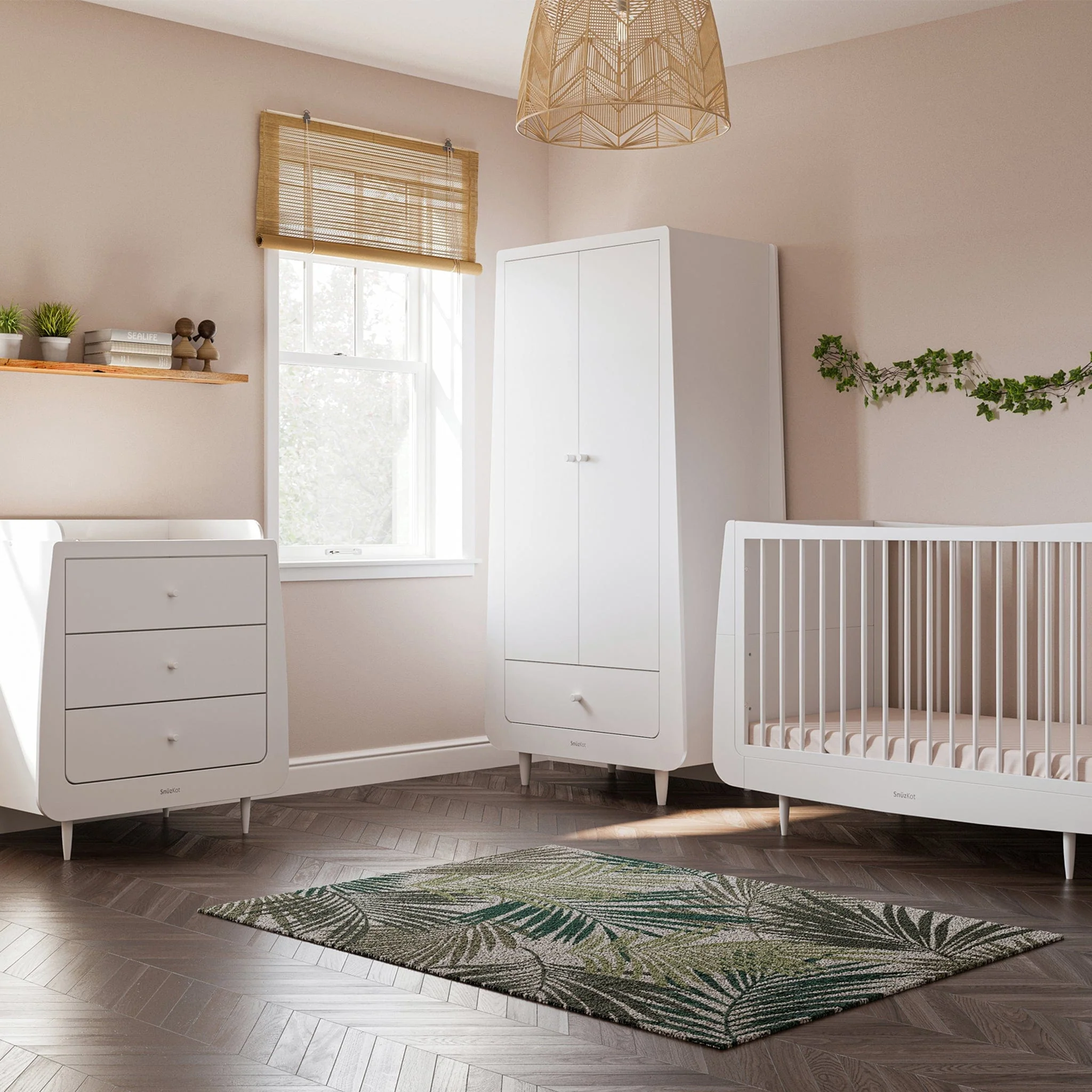 SnüzKot Skandi 3 Piece Nursery Furniture Set - White - Image 8