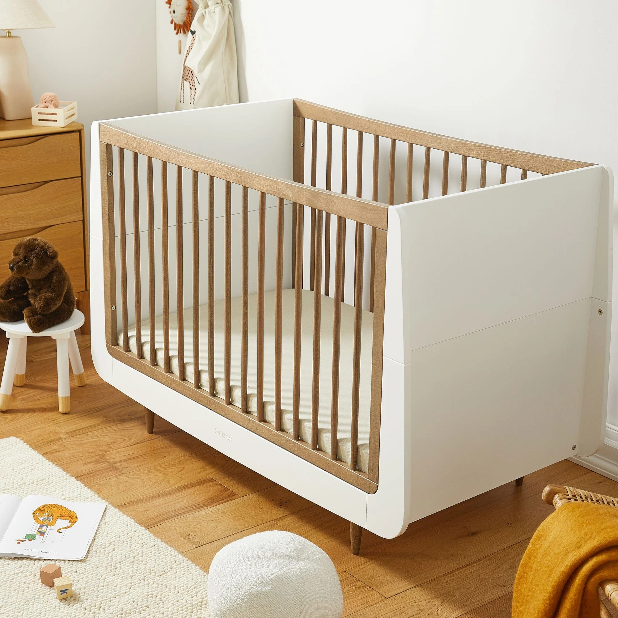 SnüzKot Skandi 2 Piece Nursery Furniture Set - Walnut - Image 4