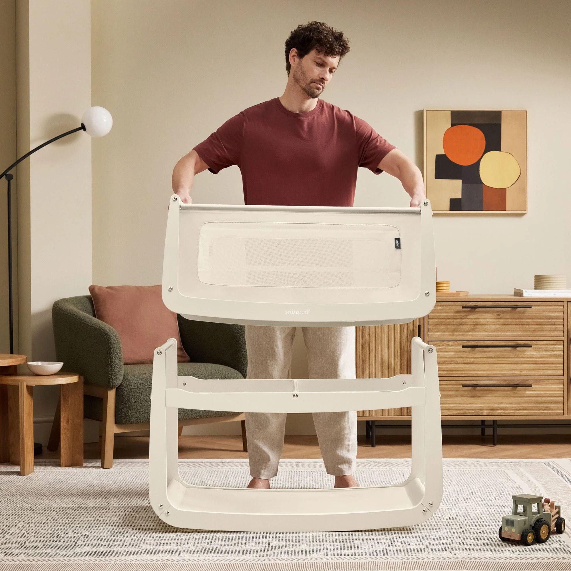 SnüzPod 5 Bedside Crib - Cashmere - Image 8