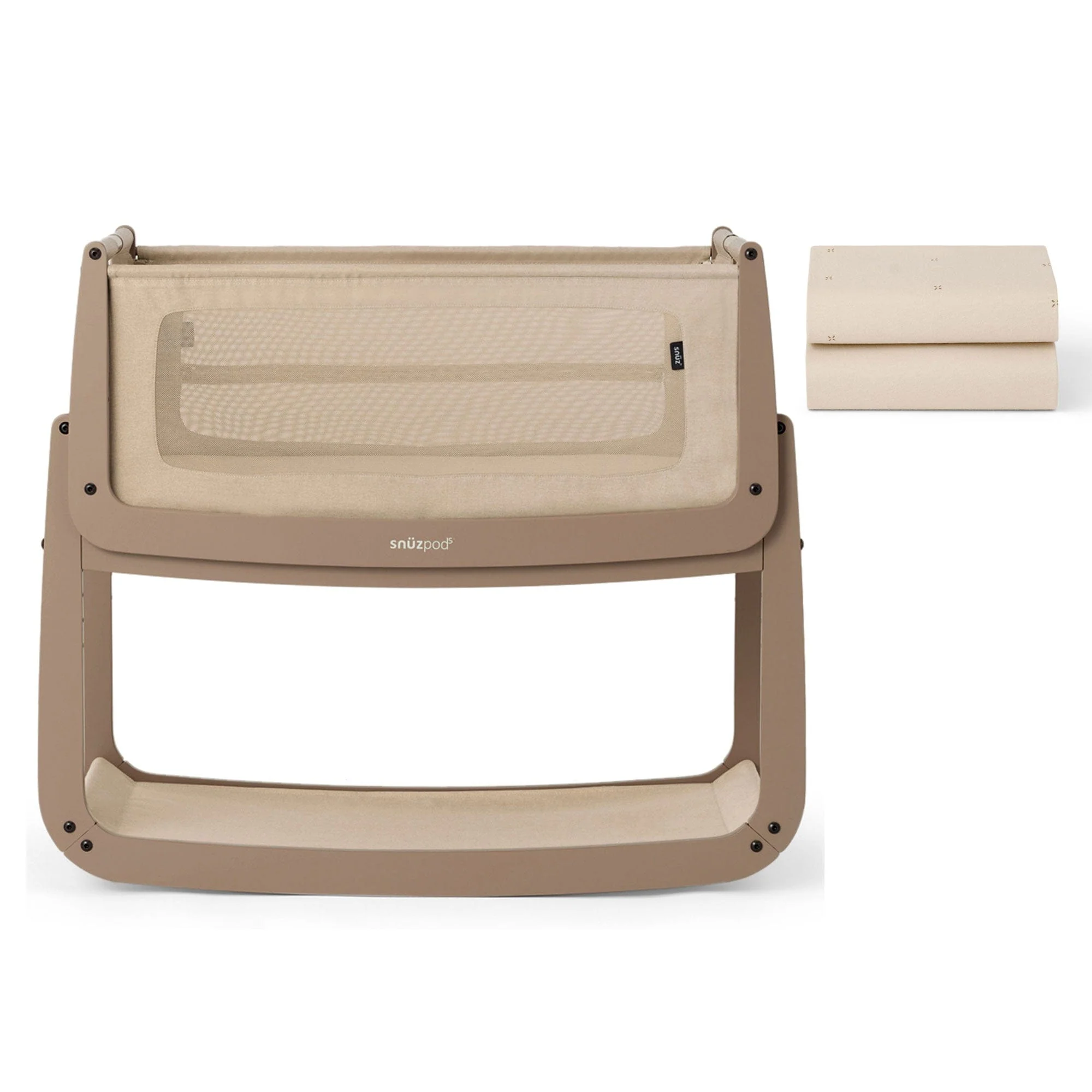 SnüzPod 5 Bedside Crib - Mocha - Image 11